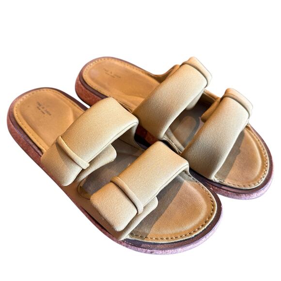 Rag & Bone Green Moss Parque Recycled Materials Slides Sandals Size 40 /  10 - Picture 2 of 9